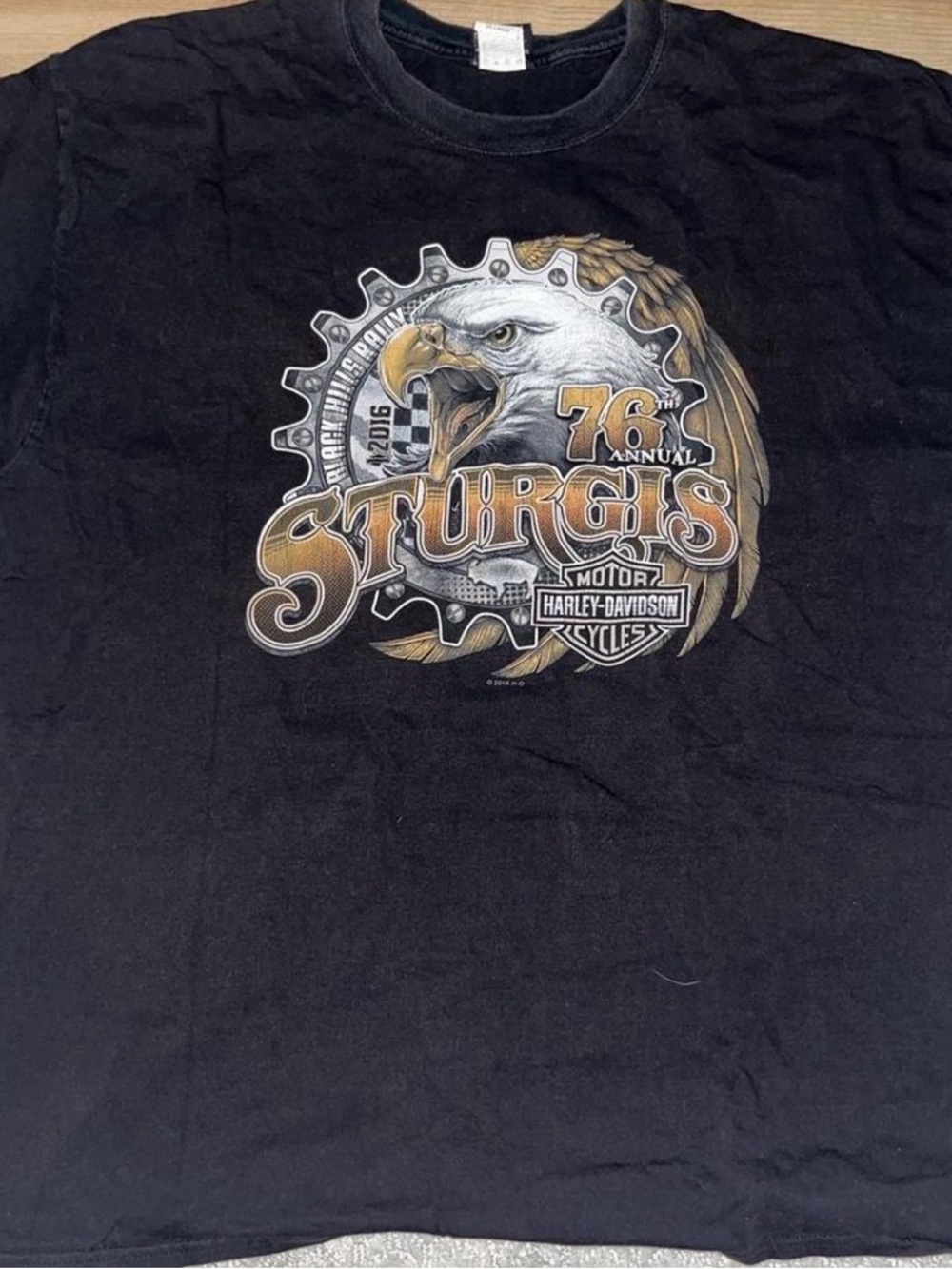 Harley-Davidson Sturgis 76th Annual Black Graphic T-Shirt South Dakota 2XL